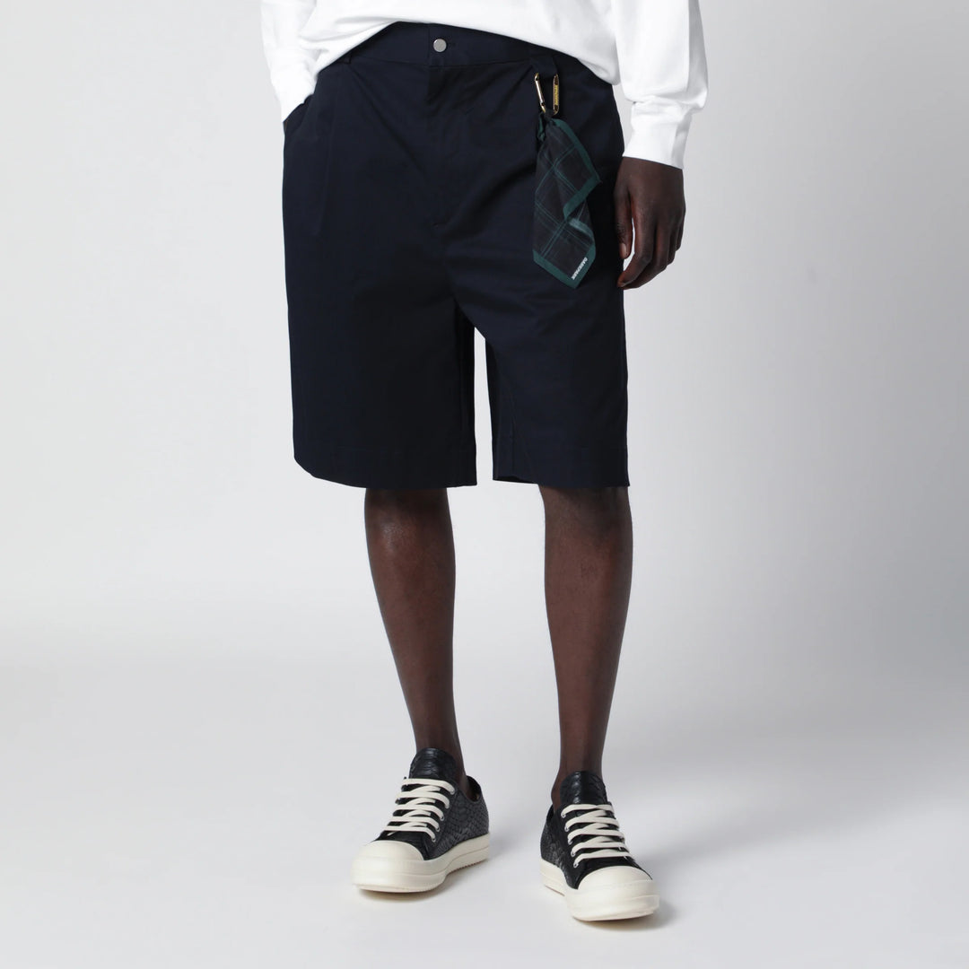 DARKPARK - Denis navy blue cotton bermuda shorts