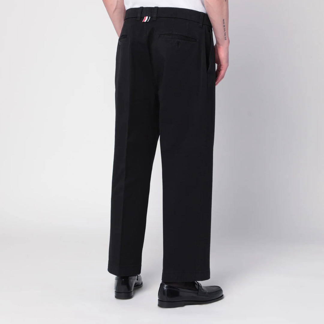 Thom Browne - Black cotton trousers