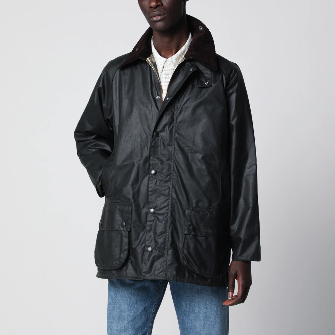 Barbour - Sage green Beaufort waxed jacket