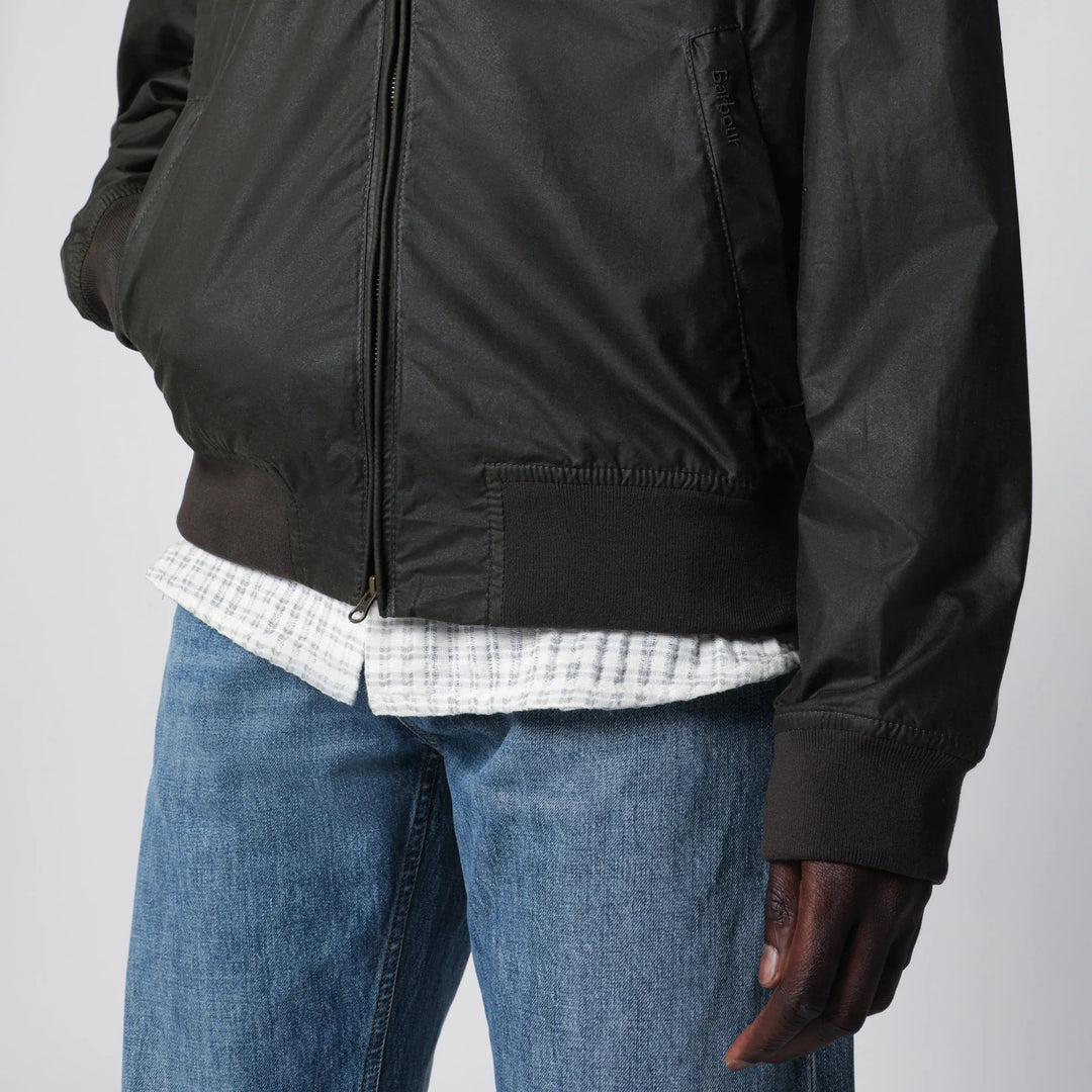 Barbour - Olive green lightweight waxed Royston jacket Brand Apparel &amp; Accessories > Clothing > Outerwear > Coats &amp; Jackets