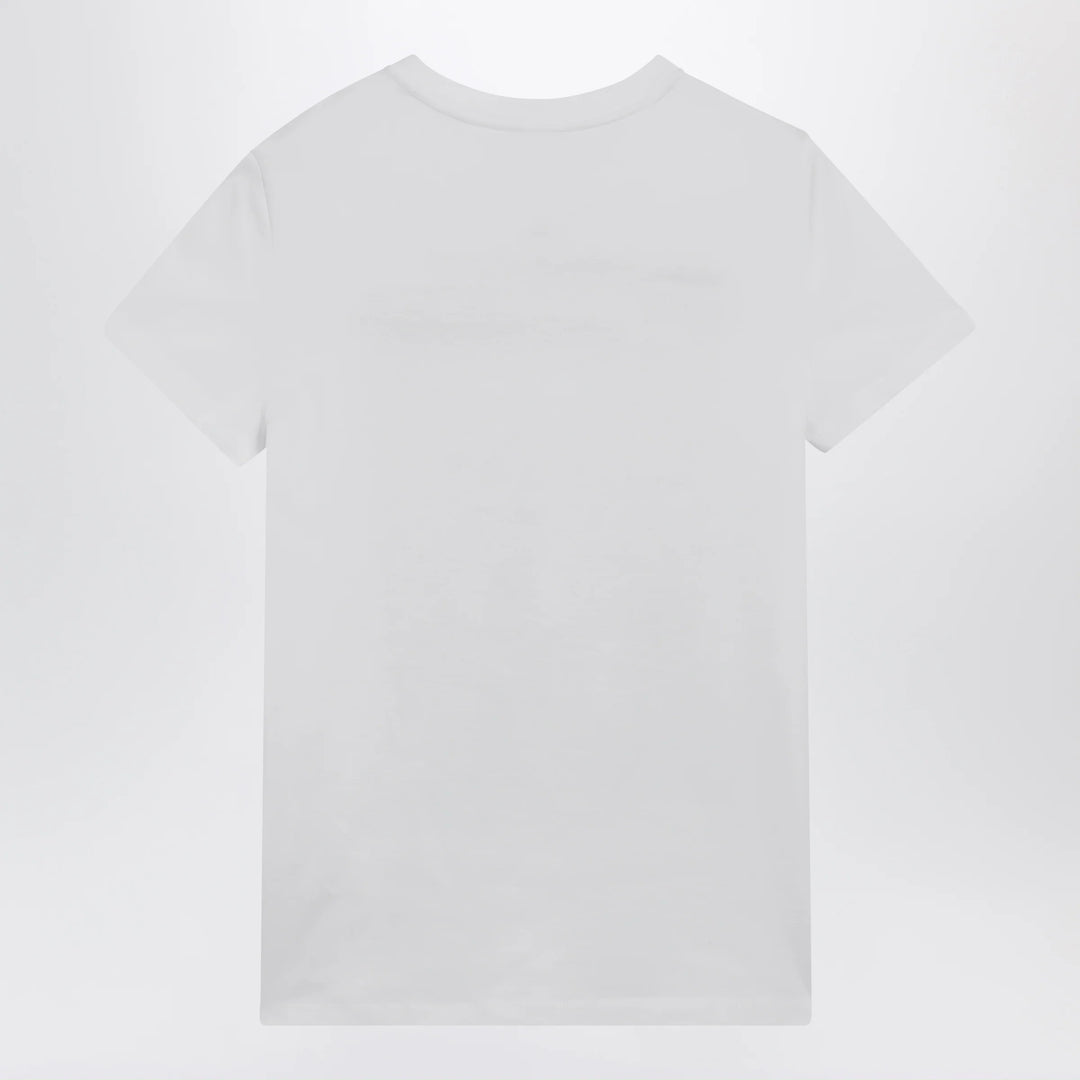 Max Mara - Optical white cotton jersey T-shirt with front print