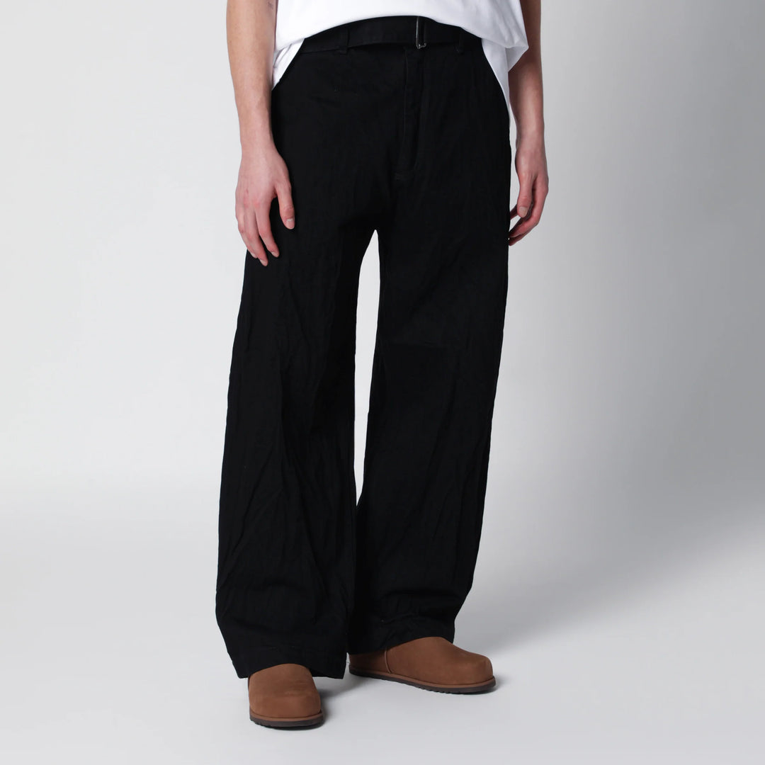 STUDIO NICHOLSON - Now mid-rise jeans in black cotton denim