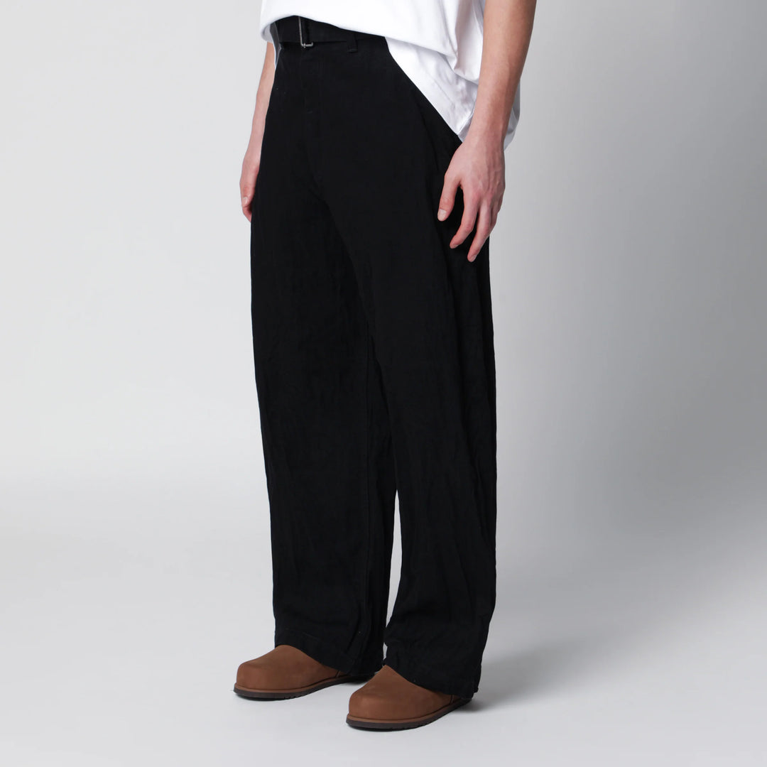STUDIO NICHOLSON - Now mid-rise jeans in black cotton denim