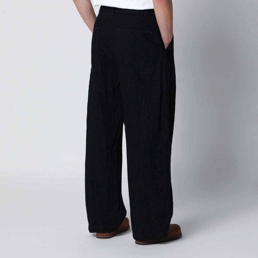 STUDIO NICHOLSON - Now mid-rise jeans in black cotton denim