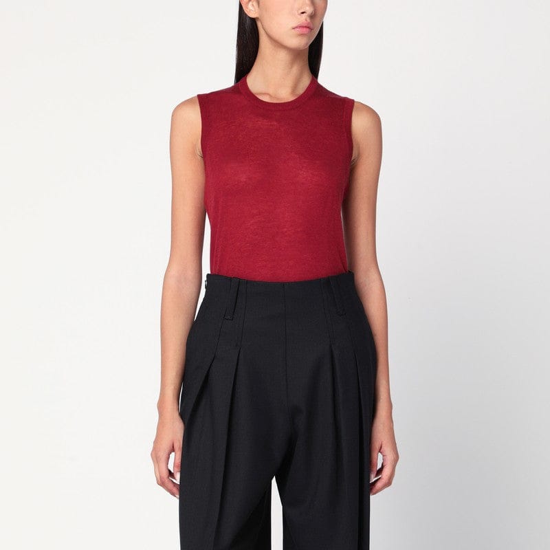 Shirts & Tops 6397 - Bordeaux semi-sheer tank top - M Brand