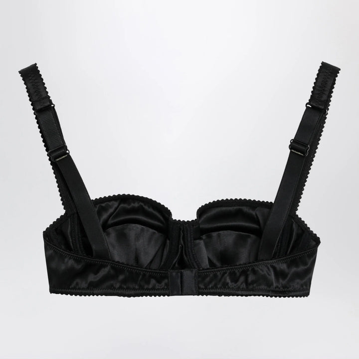 Dolce&amp;Gabbana - Balconette bra in stretch silk satin, black Brand Apparel &amp; Accessories