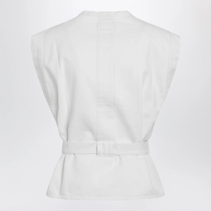 LEMAIRE - White Chasuble shirt in bleached denim