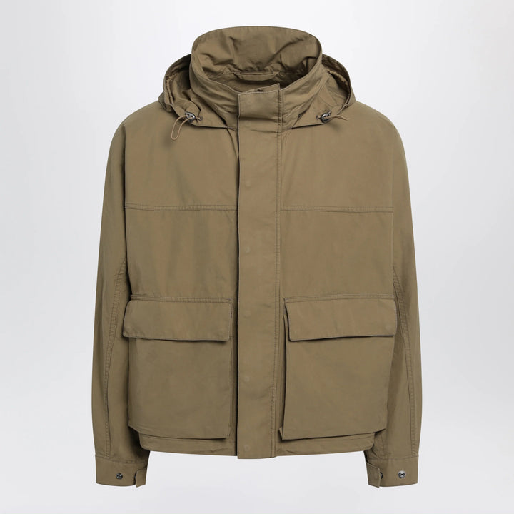LEMAIRE - Short hooded parka in khaki cotton