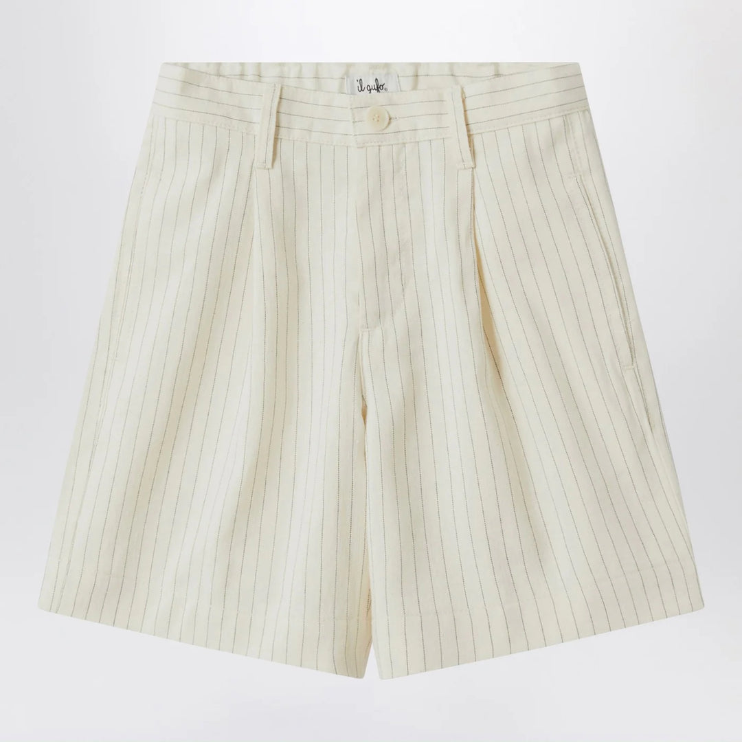 Il Gufo - Pinstriped cotton Bermuda shorts