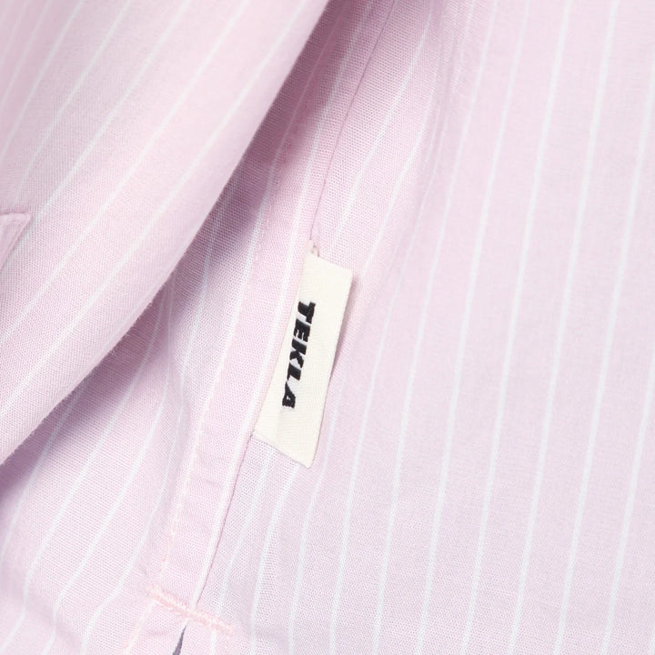 Tekla - Pink striped pyjama shirt