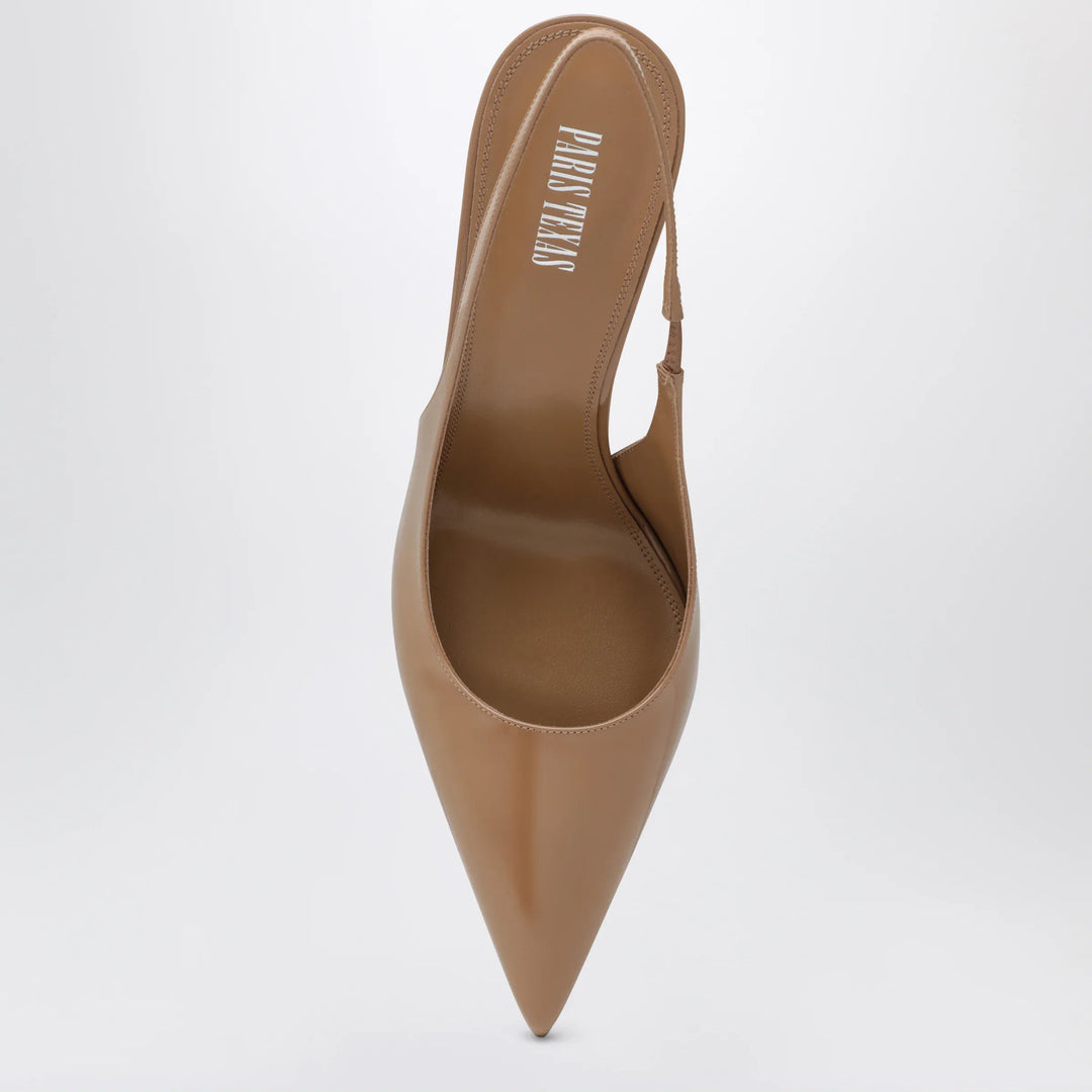Paris Texas - Beige Patent Leather Lidia Slingback Pumps Brand