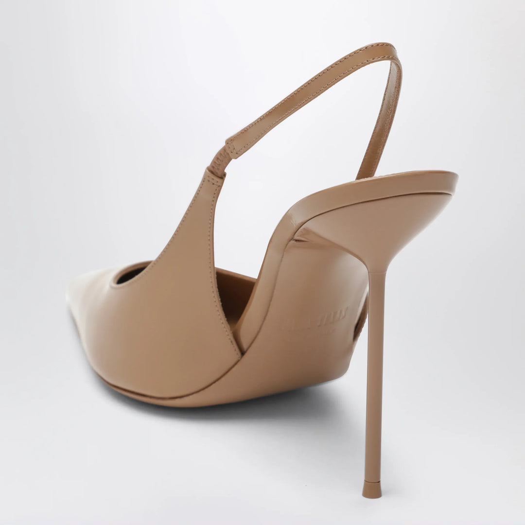 Paris Texas - Beige Patent Leather Lidia Slingback Pumps Brand