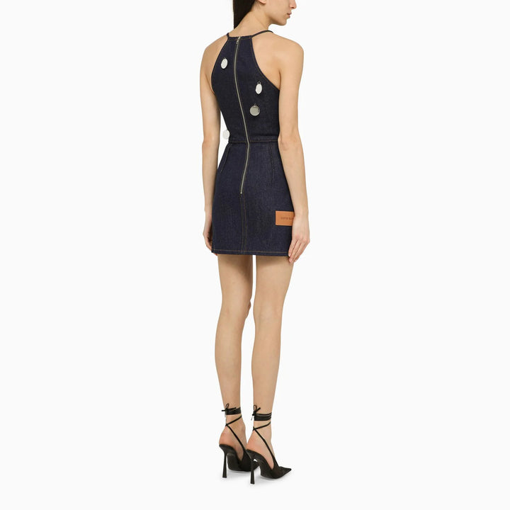 David Koma - Blue denim mini dress with mirrors