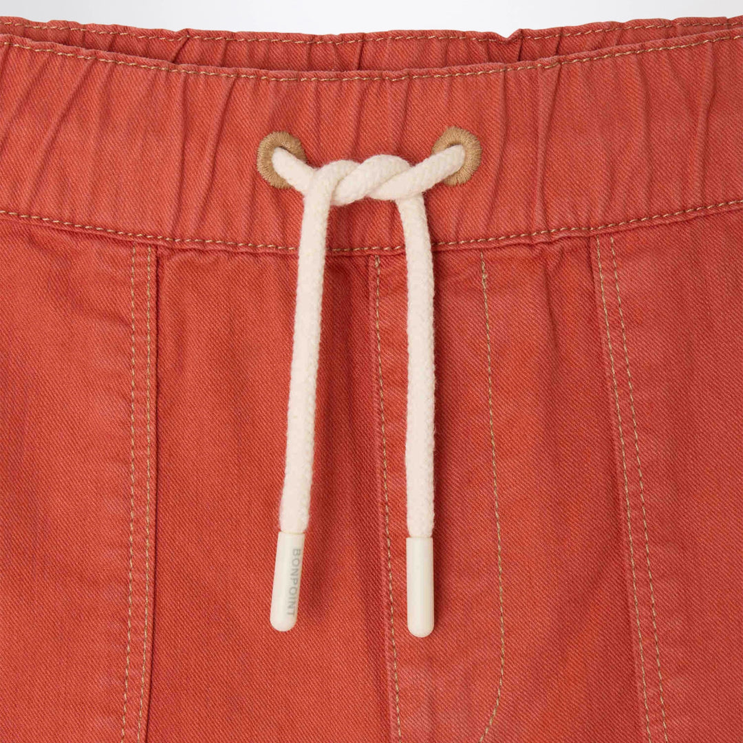 Bonpoint - Syl grenadine red bermuda shorts