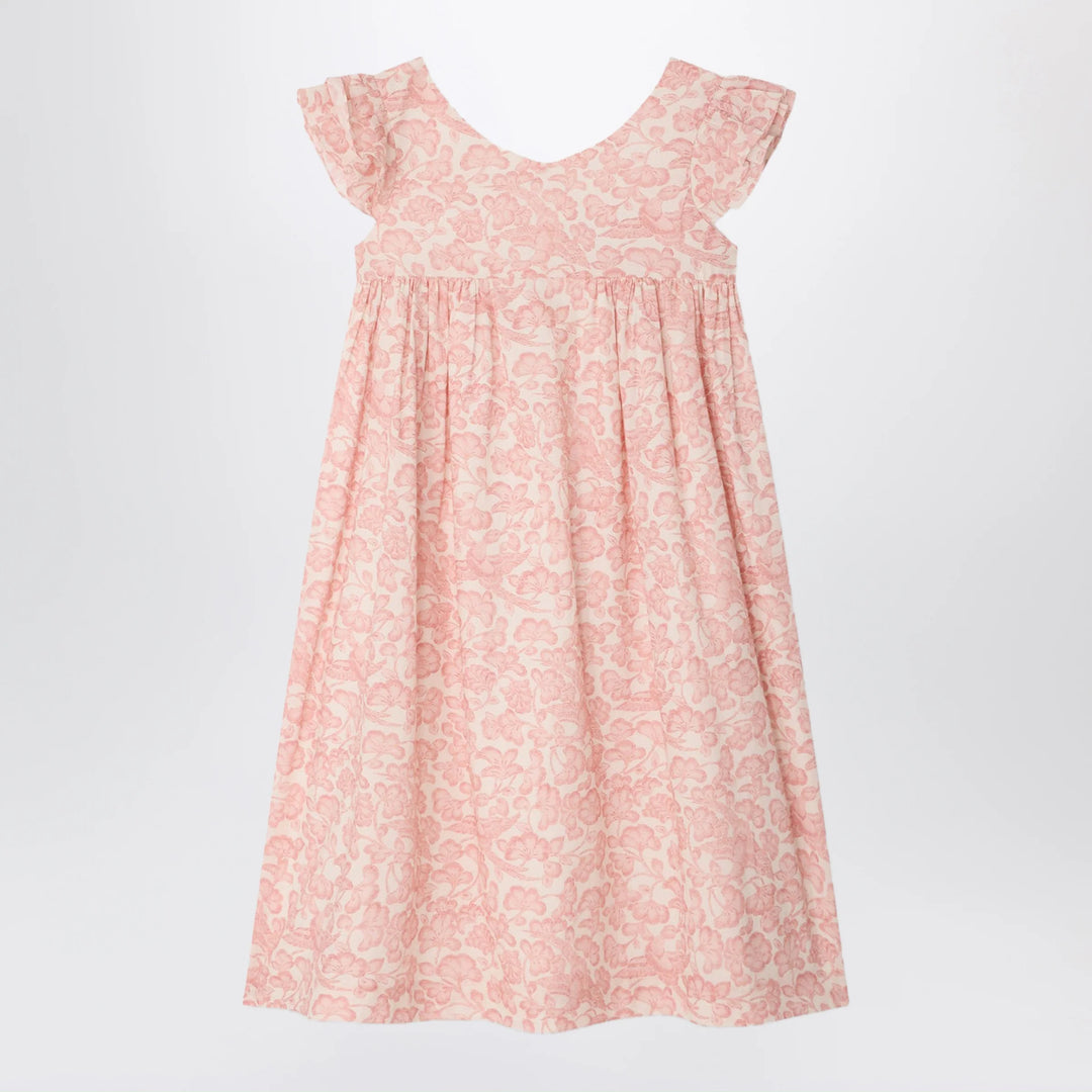 Bonpoint - Galantine pink voile dress with floral print