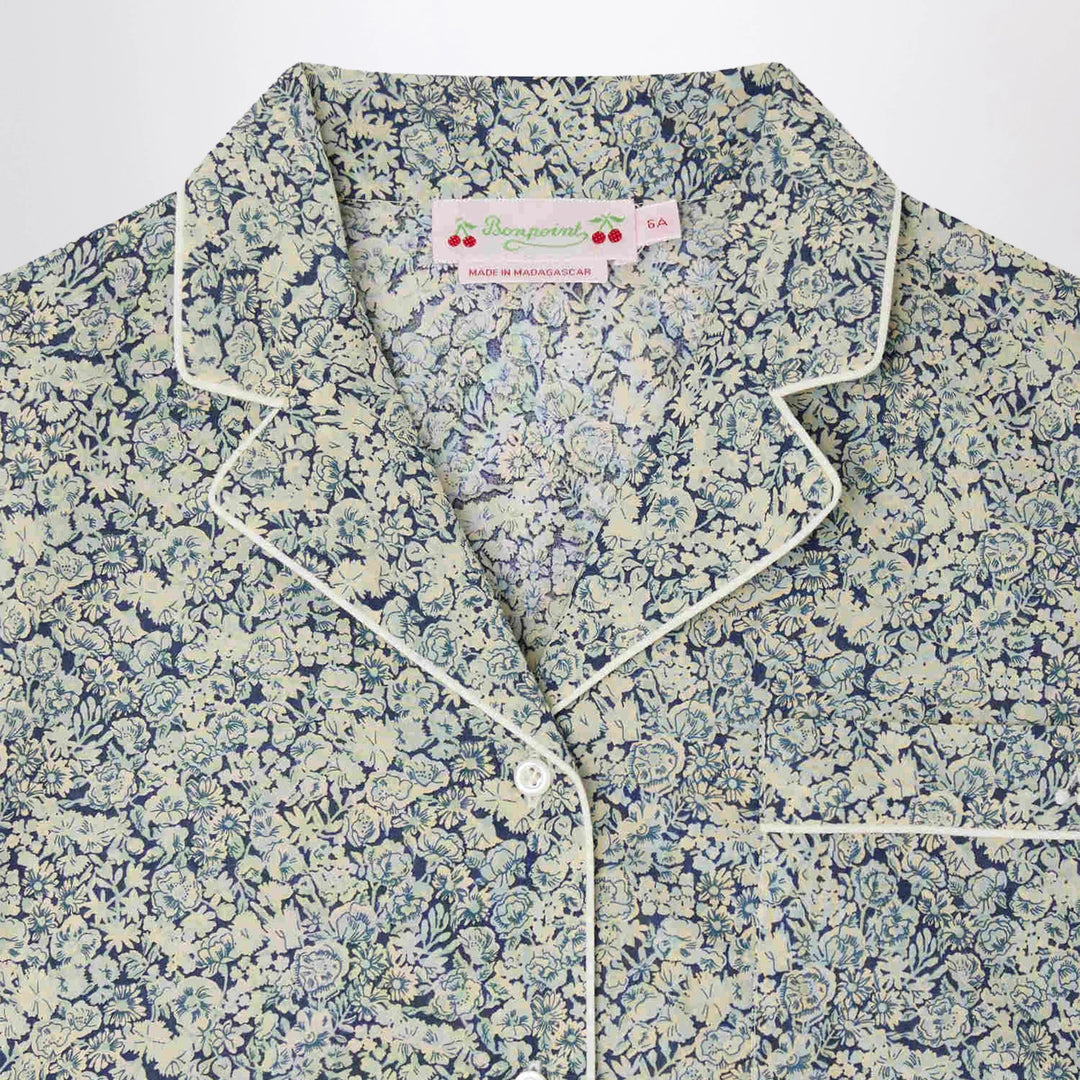 Bonpoint - Dormeur light blue pajamas in Liberty fabric