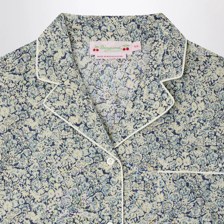 Bonpoint - Dormeur light blue pajamas in Liberty fabric