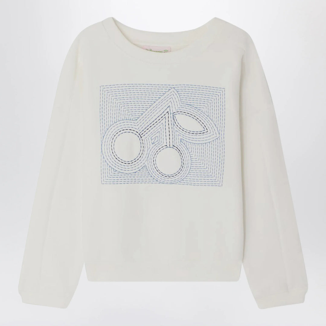 Bonpoint - Gena white sweatshirt with embroidered cherries Brand Apparel &amp; Accessories > Clothing > Shirts &amp; Tops