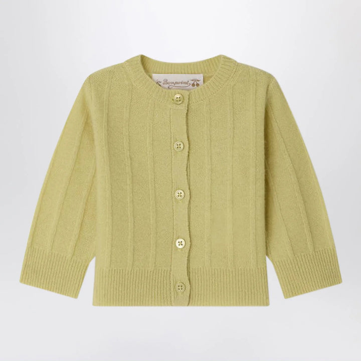 Bonpoint - Leander light green cashmere cardigan