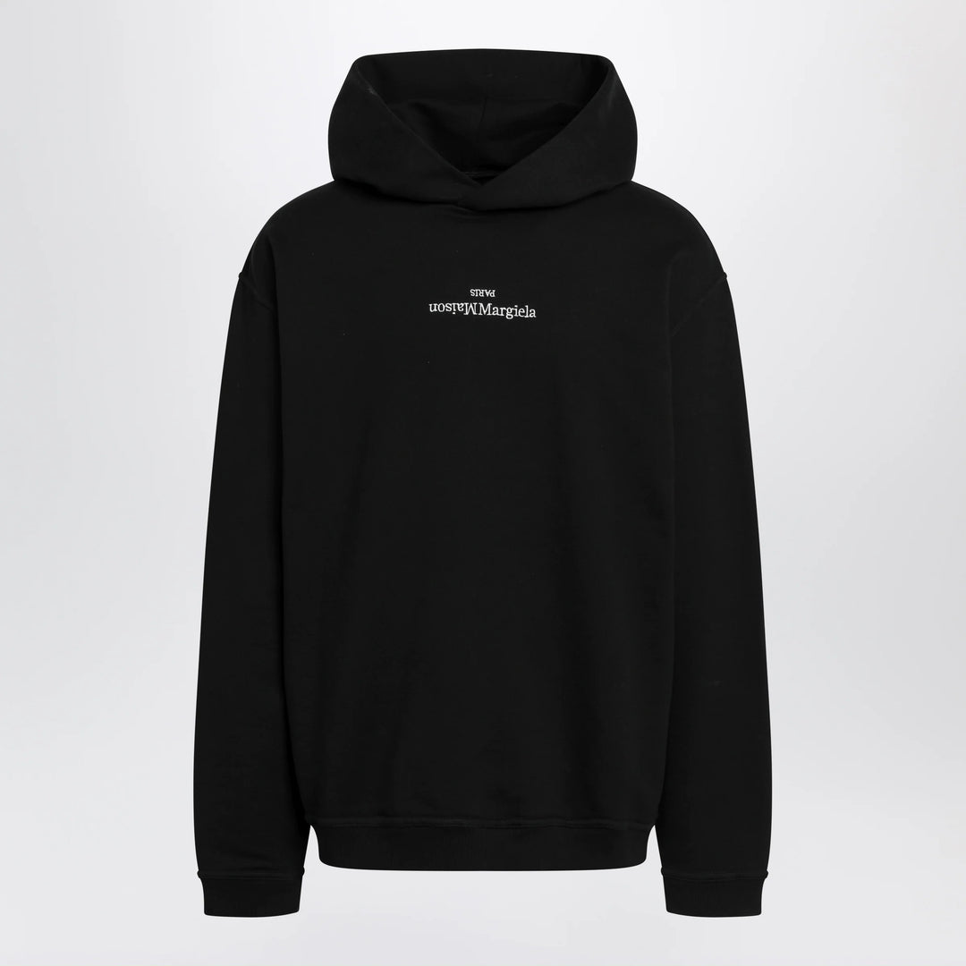 Maison Margiela - Black hoodie with reversed logo