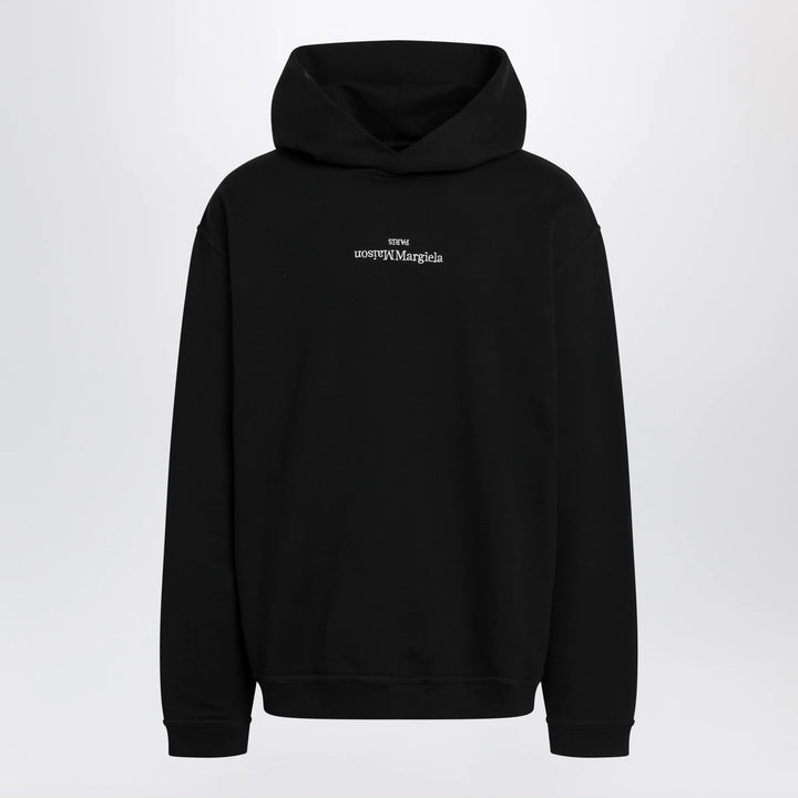 Maison Margiela - Black hoodie with reversed logo
