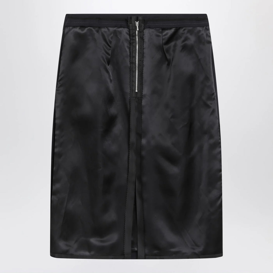 Maison Margiela - Blue skirt with satin side panels