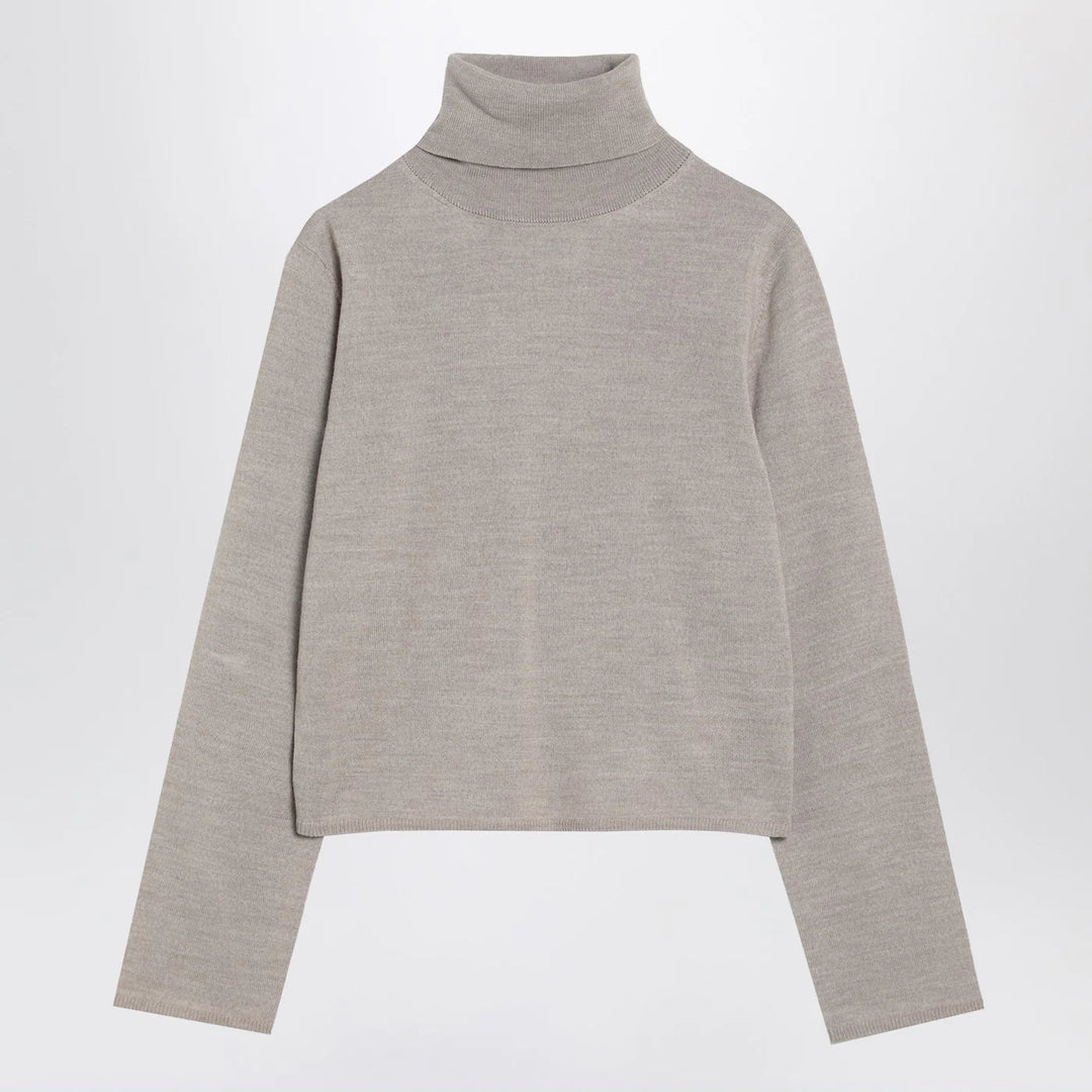 MM6 Maison Margiela - Beige wool blend turtleneck sweater