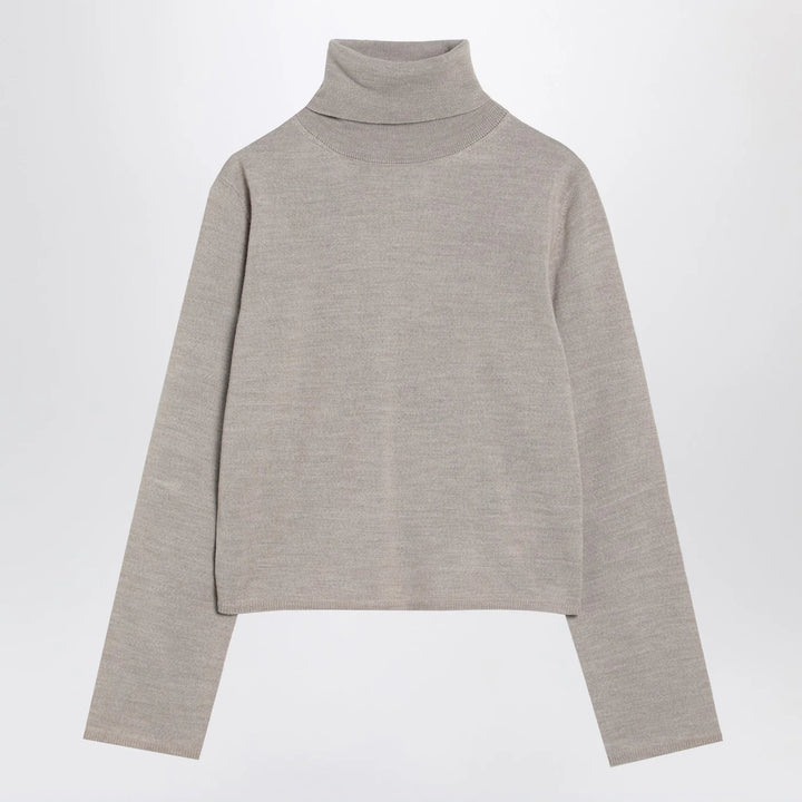 MM6 Maison Margiela - Beige wool blend turtleneck sweater