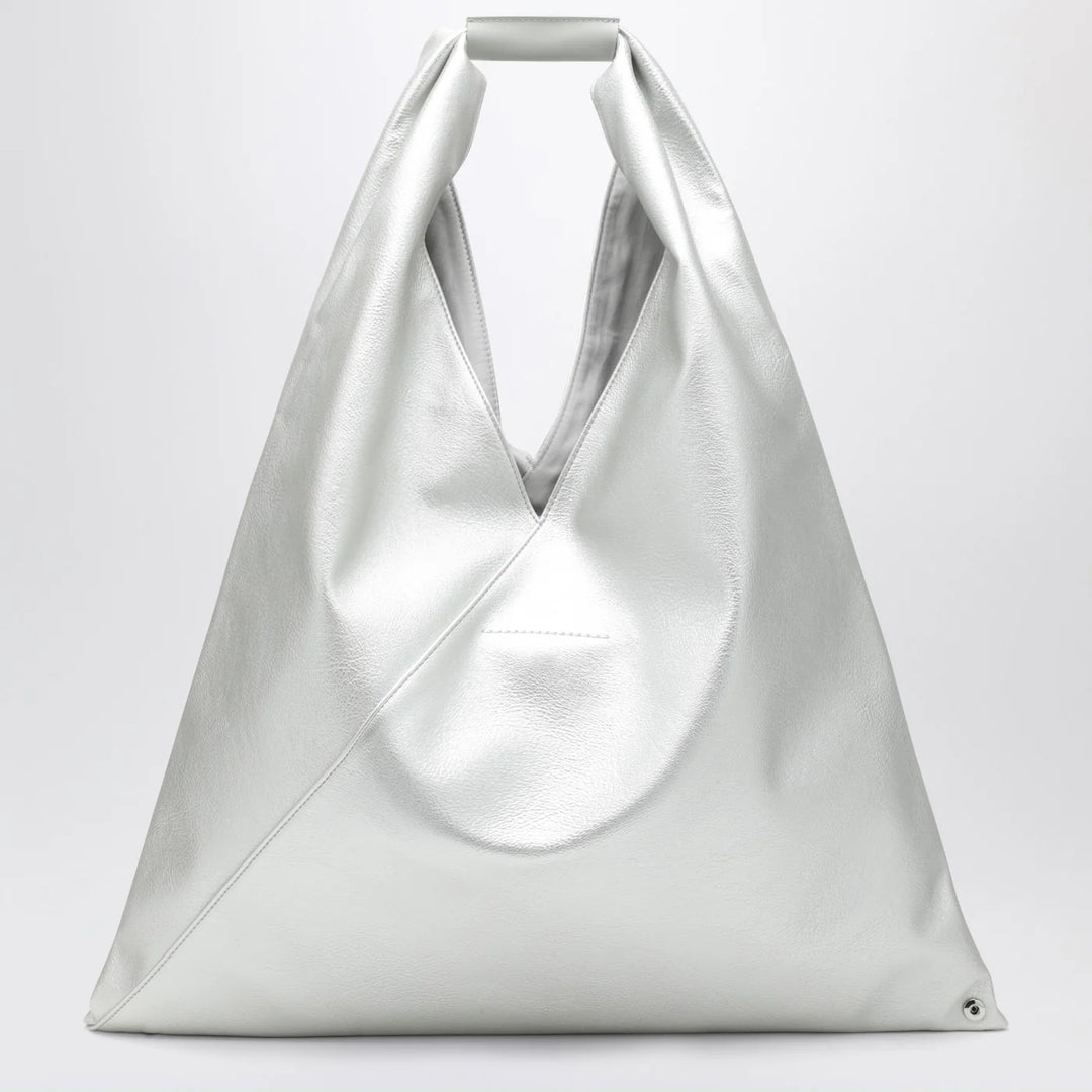 MM6 Maison Margiela - Medium Japanese bag in silver eco-leather