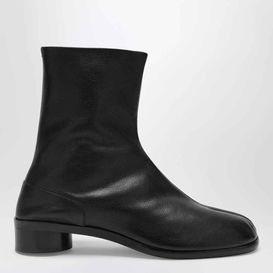 Maison Margiela - Black Leather Tabi Ankle Boots Brand Apparel &amp; Accessories > Shoes 42 IT