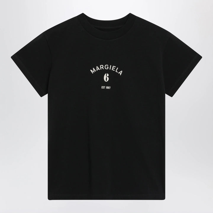 MM6 Maison Margiela - Black T-shirt with logo print