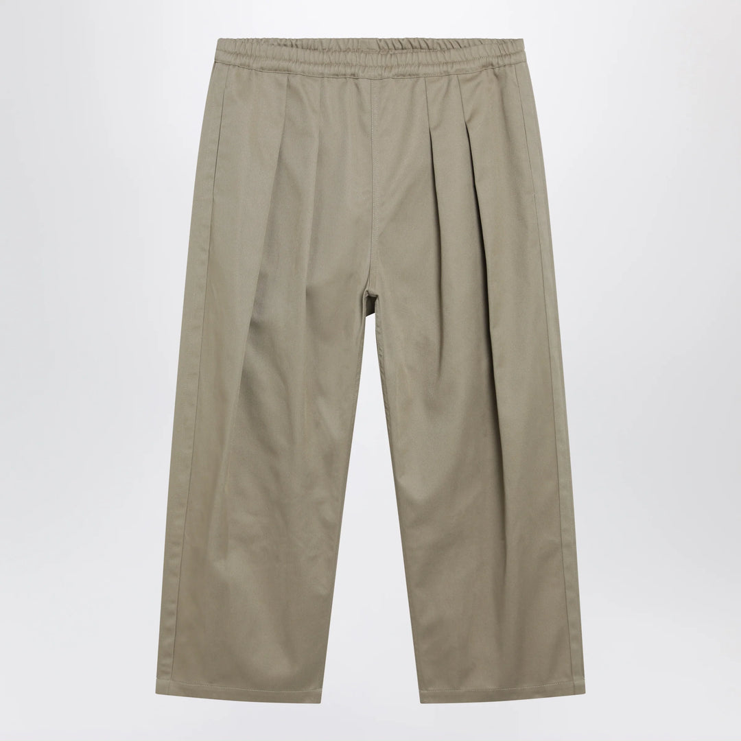 Maison Margiela - Low-crotch cotton gabardine trousers in beige