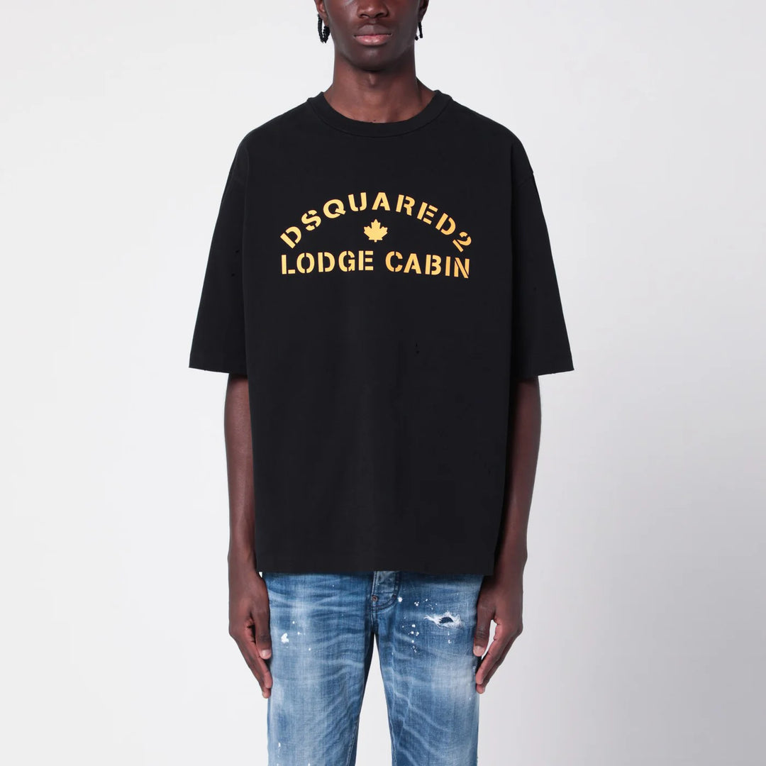Dsquared2 - Black cotton T-shirt with logo
