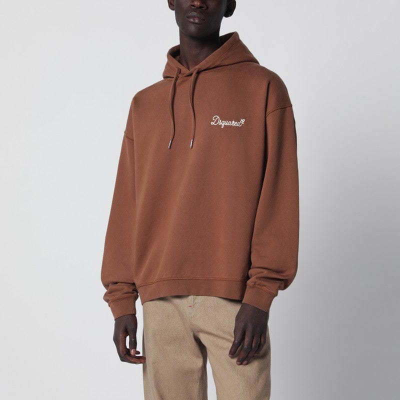 Shirts & Tops Dsquared2 - Brown relaxed-fit sweatshirt with logo - M Brand