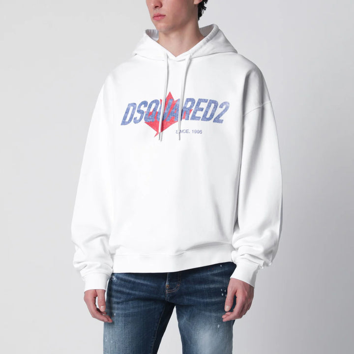 Dsquared2 - White relaxed-fit sweatshirt with logo print