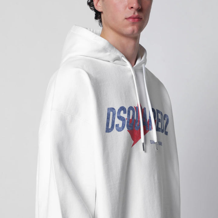 Dsquared2 - White relaxed-fit sweatshirt with logo print