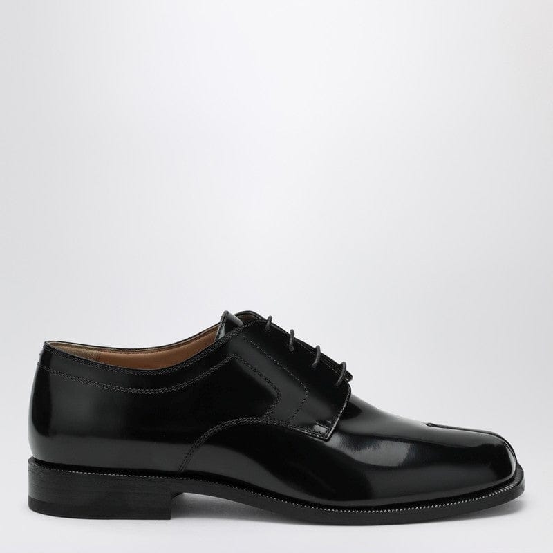 Shoes Maison Margiela - Black Tabi lace-up shoe in polished calfskin - 41 IT Brand