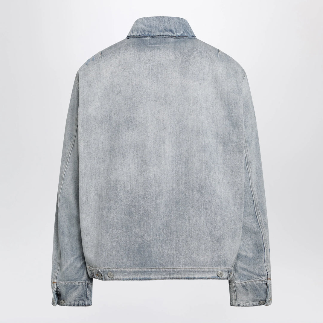 MM6 Maison Margiela - Washed Blue Zip-Up Denim Jacket
