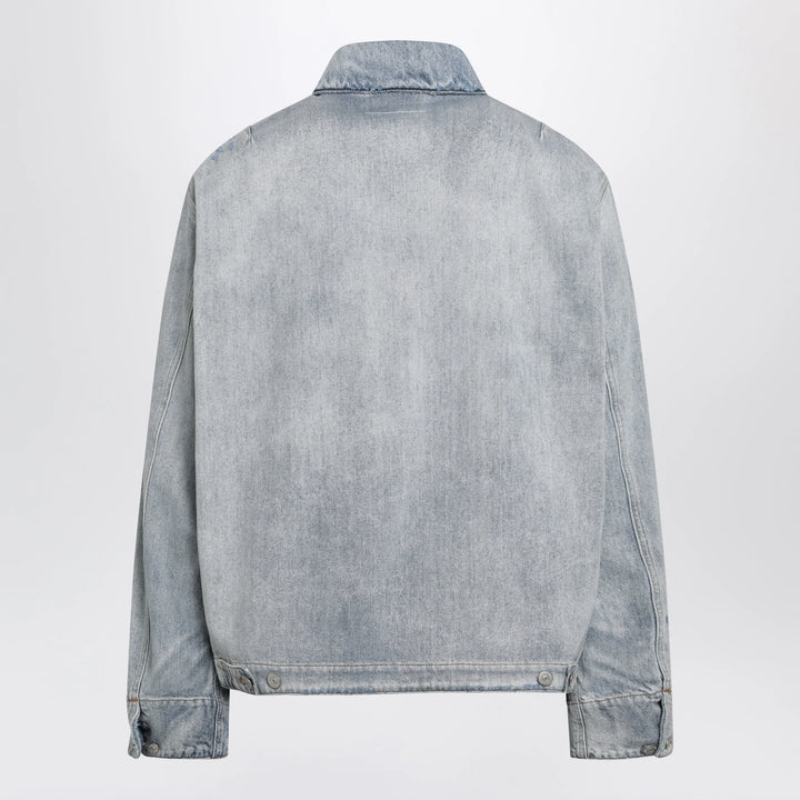 MM6 Maison Margiela - Washed Blue Zip-Up Denim Jacket