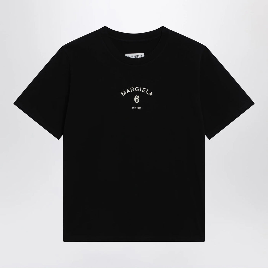 MM6 Maison Margiela - Black T-shirt with logo print
