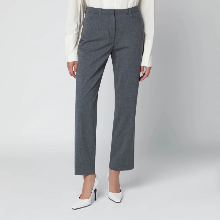 TheLatest - Grey wool-blend trousers