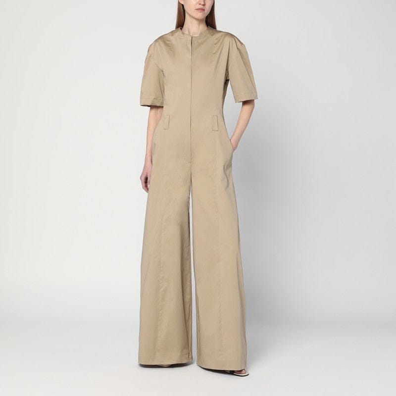 Dresses TheLatest - Sand coloured palazzo jumpsuit in cotton - 38 IT Brand