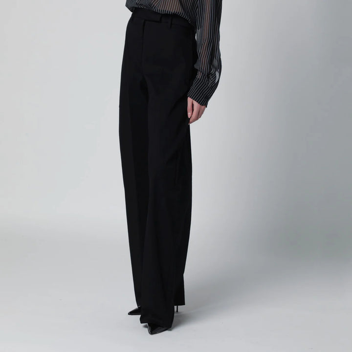 TheLatest - Black cotton palazzo trousers