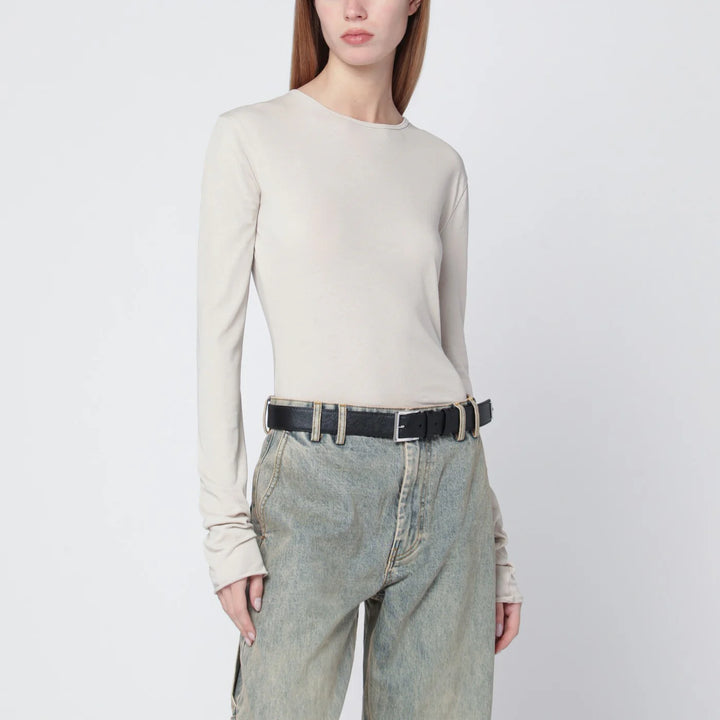 Entire Studios - White crewneck cotton-blend top