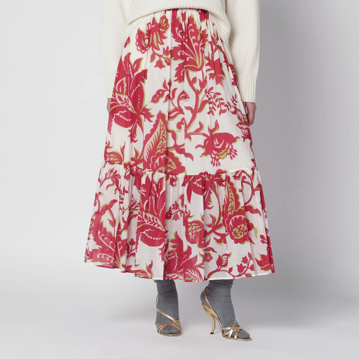 ETRO - White skirt with floral print