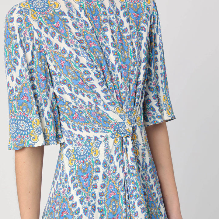 ETRO - Flared midi dress with multi-coloured print