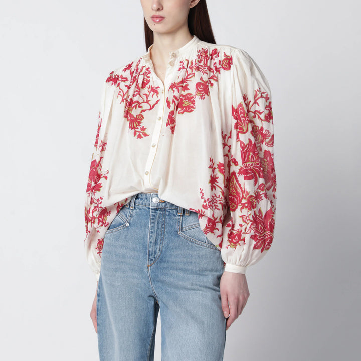 ETRO - Blouse in cotton voile with floral print