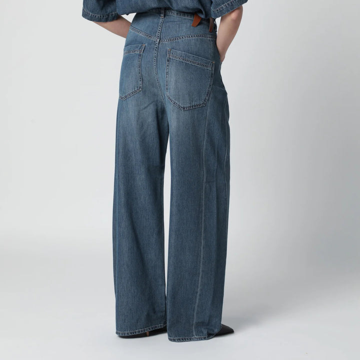 DARKPARK - Ines jeans with cuffed hem and light wash
