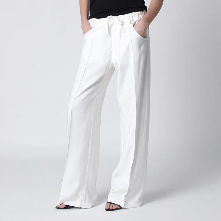 DARKPARK - White Iris trousers in crêpe