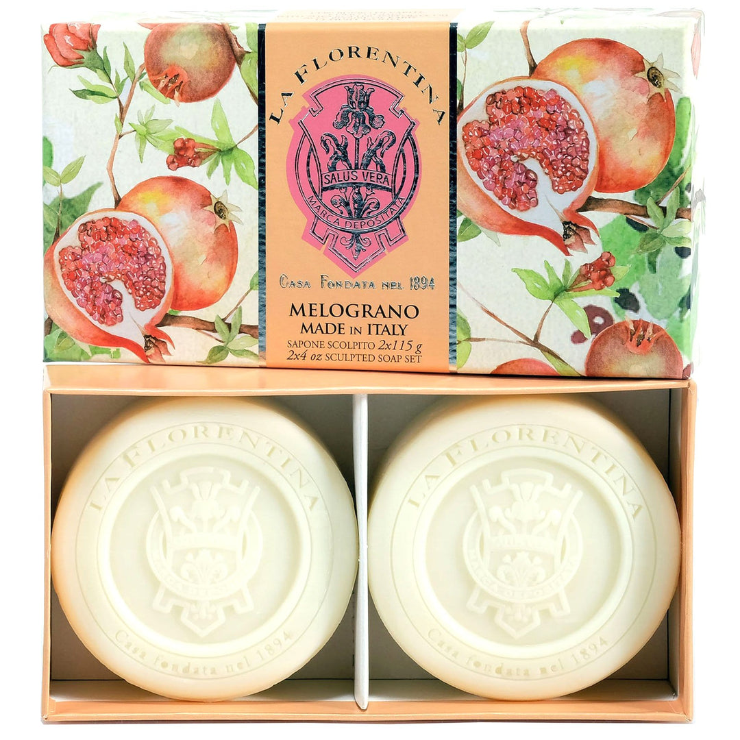 La Florentina 115g 2 Bars Soap Gift Boxed La Florentina Pomegranate 2 Bars soap 115 g Brand
